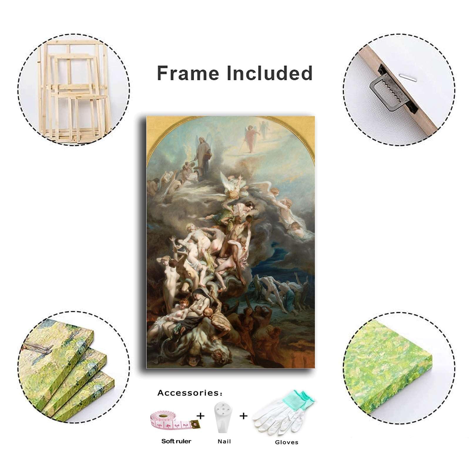 Amazon.com: GHTYER Canvas Wall Art Prints Octave Tassaert Heaven